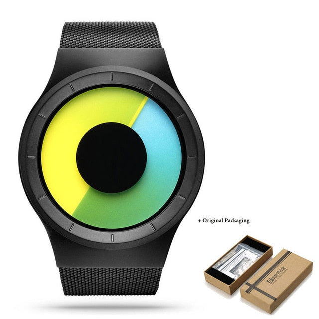 Men's Casual Party Watch. Cool Neon Quartz Steel Mesh Watch. WickedYo